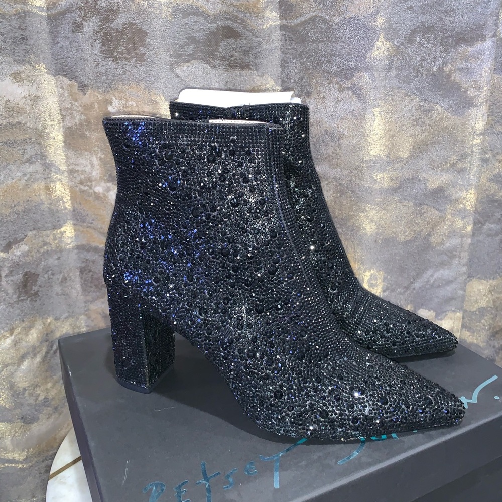 Betsey Johnson Candy Ankle rhinestone boots Size 9.5